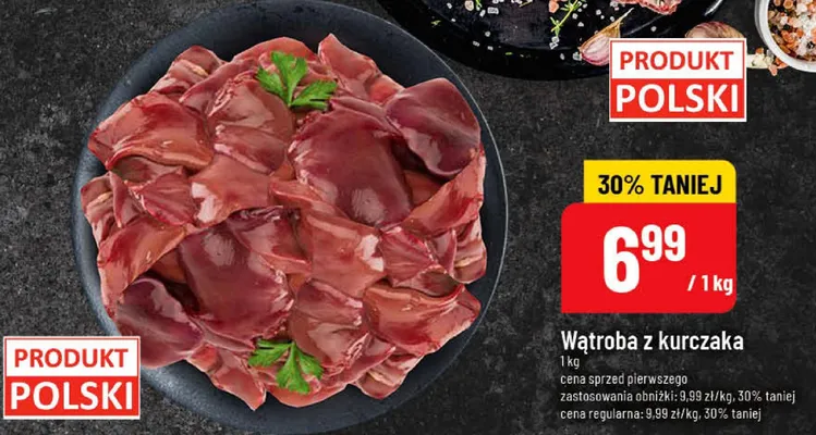 Wątroba z kurczaka promocja w POLOmarket