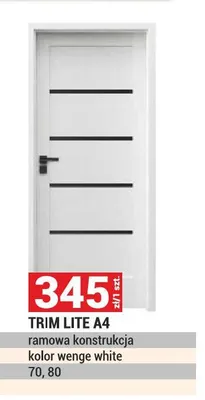 Drzwi ramowe Trim Lite A4 wenge white promocja w Merkury Market