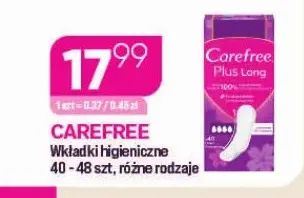 Wkładki higieniczne Carefree promocja w Drogerie Koliber