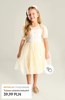 Sukienka tiulowa babydoll promocja w Sinsay