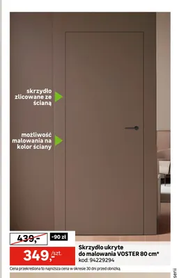 Skrzydło ukryte do malowania Voster 80 cm promocja w Leroy Merlin
