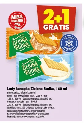 Lody kanapka Zielona Budka słony karmel promocja w Twój Market