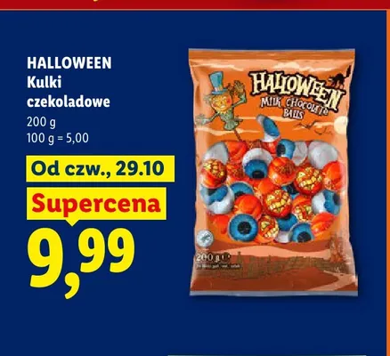 Kulki czekoladowe Halloween promocja w Lidl