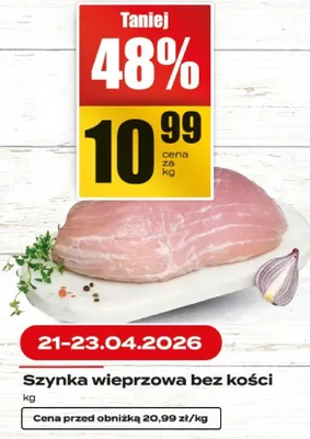 Szynka wieprzowa bez kości promocja w Supeco