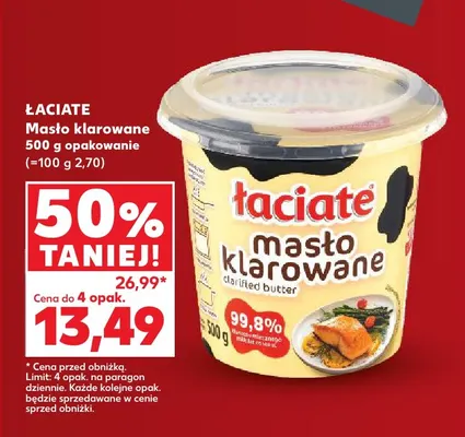 Masło klarowane Łaciate promocja w Kaufland