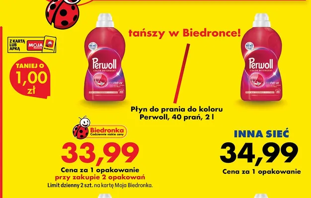 Płyn do prania do koloru Perwoll promocja w Biedronka