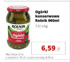 Ogórki konserwowe Rolnik promocja w Torimpex Toruńska Sieć Sklepów Spożywczych