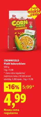 Płatki kukurydziane promocja w Lidl