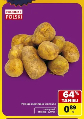 Ziemniaki wczesne polskie promocja w Carrefour