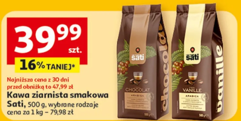 Kawa ziarnista smakowa promocja w Auchan