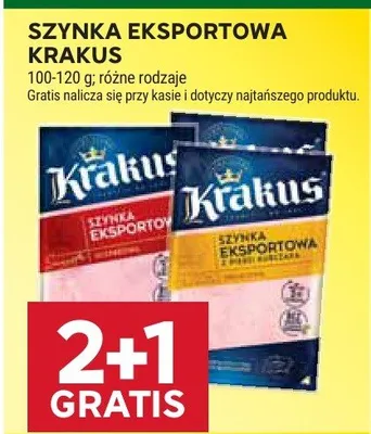 Szynka eksportowa Krakus różne rodzaje promocja w Stokrotka