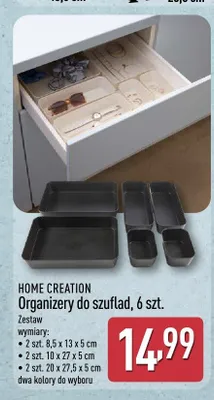 Organizery do szuflad HOME CREATION 6-pak promocja w Aldi