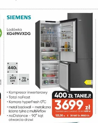 Lodówka Siemens KG49NVXDG promocja w Max Elektro