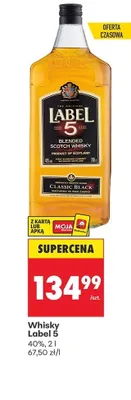 Whisky Label 5 promocja w Biedronka