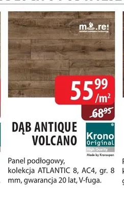 Panele podłogowe Krono Original Dąb Antique Volcano Atlantic 8 AC4 8 mm promocja w Dobre Dla Domu