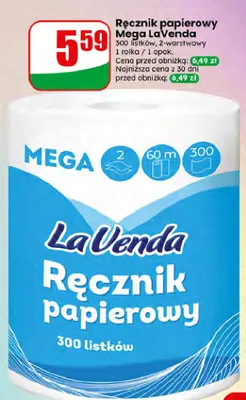 Ręcznik papierowy Mega LaVenda promocja w Dino