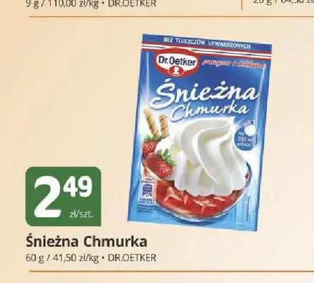 Śnieżna Chmurka Dr. Oetker promocja w Marketvita