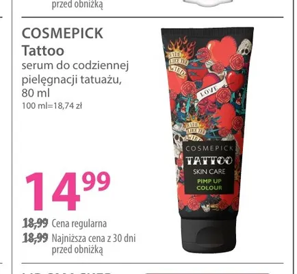Serum do codziennej pielęgnacji tatuażu Tattoo Cosmepick promocja w Hebe