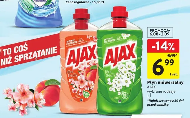 Płyn uniwersalny Ajax Fête des Fleurs Peach promocja w Intermarche