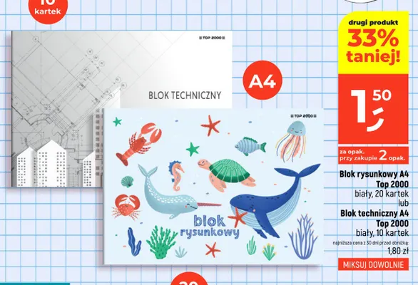 Blok techniczny A4 Top 2000 biały promocja w Dealz