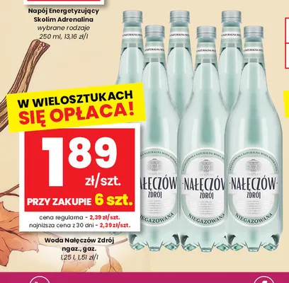 Woda niegazowana Nałęczów Zdrój promocja w emma MARKET