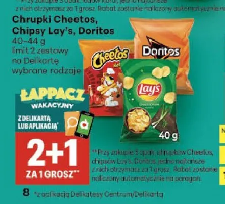 Chipsy Doritos promocja w Delikatesy Centrum