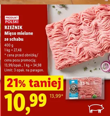 Mięso mielone wieprzowe Haga promocja w Lidl