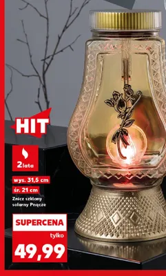 Znicz szklany solarny Pnącze promocja w Kaufland