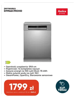 Zmywarka Amica DFM66C9EOIID promocja w Max Elektro