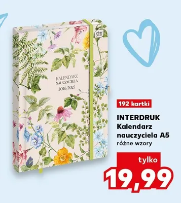 Kalendarz nauczyciela A5 Interdruk 192 kartki promocja w Kaufland