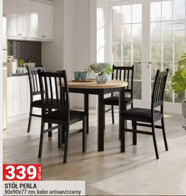Stół Perla 90x90x77cm promocja w Merkury Market