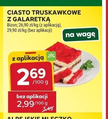 Ciasto truskawkowe z galaretką promocja w Stokrotka