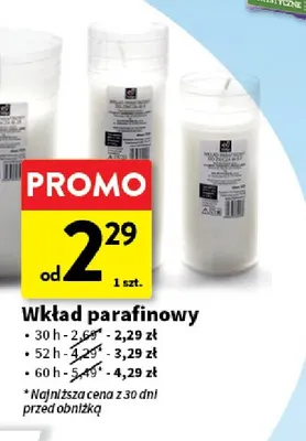 Wkład parafinowy 30h Tulipe promocja w Intermarche
