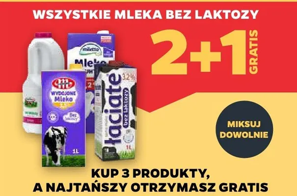 Wszystkie mleka bez laktozy promocja w Netto