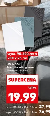 Prześcieradło gumka 90-100x200x25 cm promocja w Kaufland