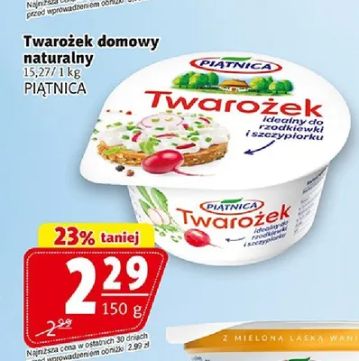 Twarożek domowy naturalny Piątnica promocja w Prim Market