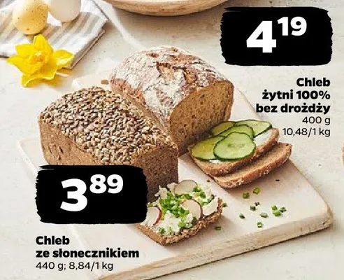 Chleb żytni 100% bez drożdży Netto promocja w Netto