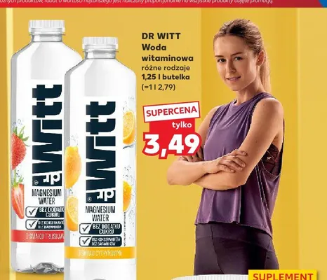 Woda witaminowa Dr Witt o smaku cytrynowym promocja w Kaufland