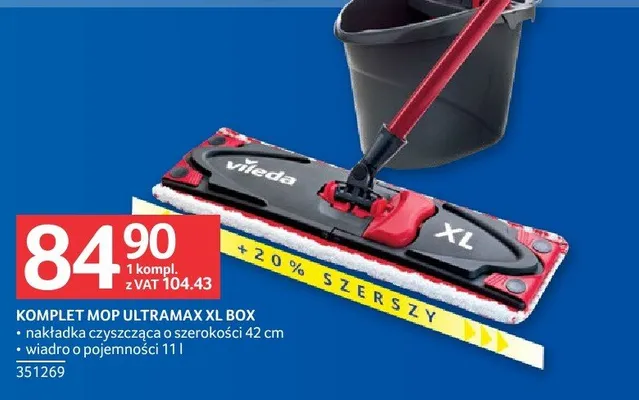 Komplet mop ultramax XL box Vileda promocja w Selgros
