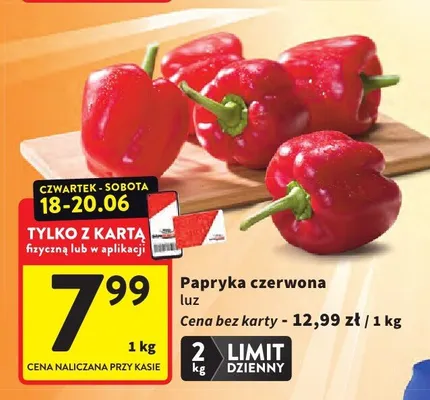 Papryka czerwona luz promocja w Intermarche