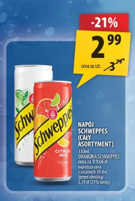 Napój gazowany Schweppes promocja w Arhelan