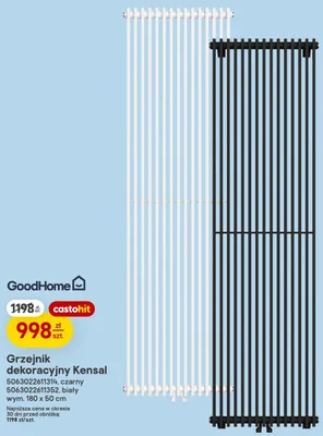 Grzejnik dekoracyjny GoodHome Kensal promocja w Castorama