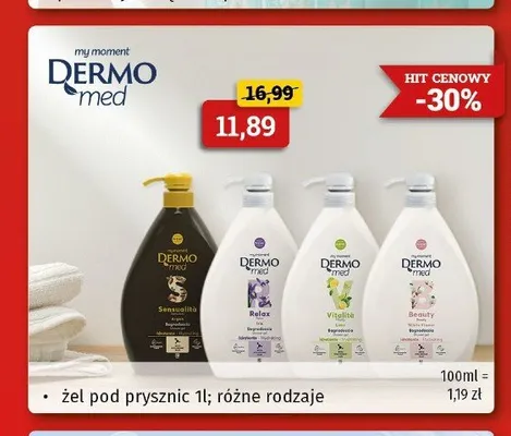 Żel pod prysznic Dermo Med promocja w Drogeria Kosmyk