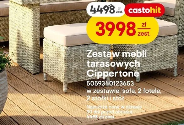 Zestaw mebli tarasowych Cippertone promocja w Castorama
