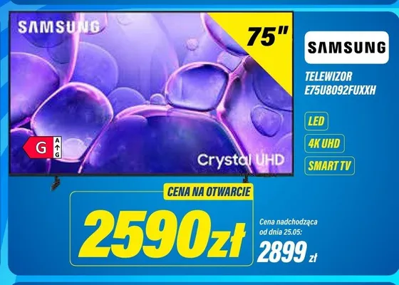 Telewizor SAMSUNG E75U8092FUXXH 75" LED 4K UHD SMART TV promocja w RTV EURO AGD