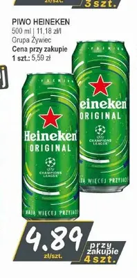 Piwo Heineken Original promocja w Słoneczko