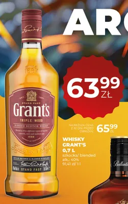 Whisky Grant's Triple Wood promocja w Duży Ben