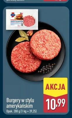 Burgery w stylu amerykańskim promocja w Aldi