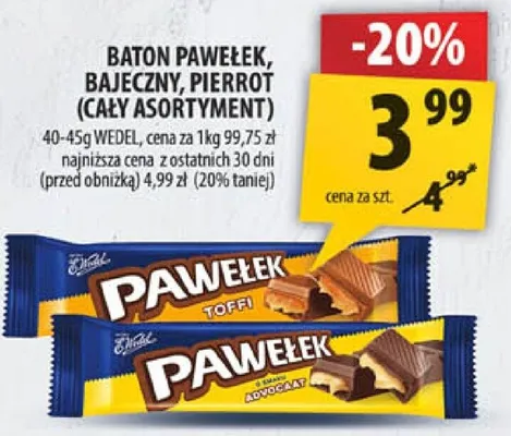 Baton Pawełek E.Wedel promocja w Arhelan