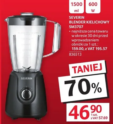 Blender kielichowy Severin SM3707 1500ml 600W promocja w Selgros